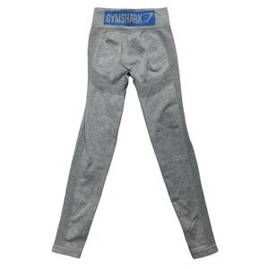 Gymshark Flex Seamless High‎ Waist Marl Grey Blue Leggings S Dry Moisture Yoga